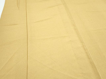 平和屋着物▽上質な色無地　単衣　芥子色　正絹　逸品　CABG2695th