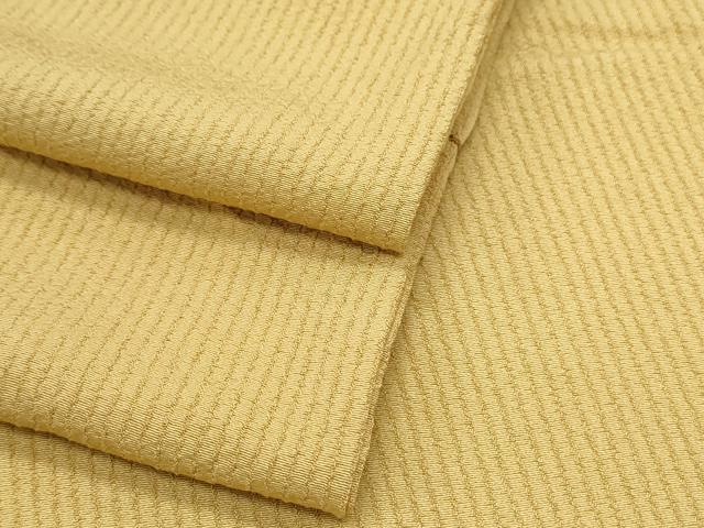 平和屋着物▽上質な色無地　単衣　芥子色　正絹　逸品　CABG2695th