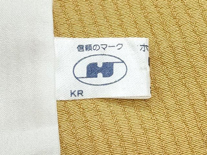 平和屋着物▽上質な色無地　単衣　芥子色　正絹　逸品　CABG2695th