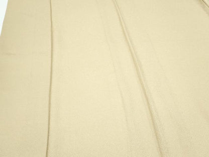 平和屋着物▽上質な色無地　単衣　草葉地紋　砥粉色　正絹　逸品　CABG2698th