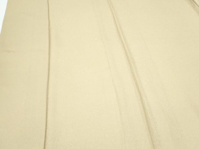 平和屋着物▽上質な色無地　単衣　草葉地紋　砥粉色　正絹　逸品　CABG2698th