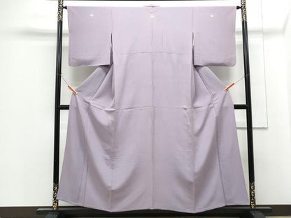 平和屋着物▽上質な色無地　単衣　半色　正絹　逸品　CABG2700th