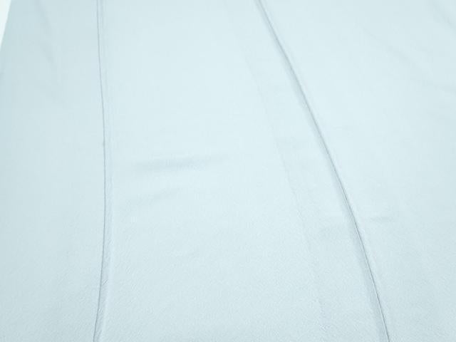 平和屋着物▽ろう彩工芸　奥村一心　色無地　単衣　白藍色　正絹　逸品　CABG2701th