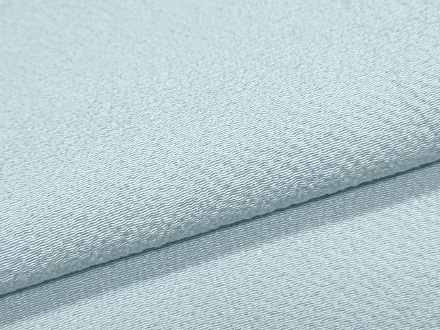 平和屋着物▽ろう彩工芸　奥村一心　色無地　単衣　白藍色　正絹　逸品　CABG2701th