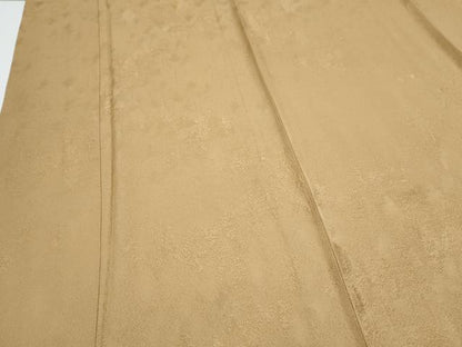 平和屋着物▽上質な色無地　単衣　樹林地紋　桑染色　正絹　逸品　CABG2702th