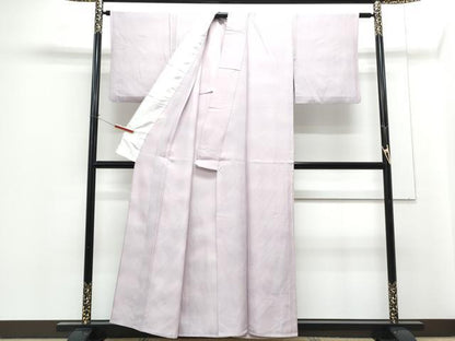 平和屋着物▽上質な小紋　単衣　作家物　霞文　暈し染め　正絹　逸品　CABG2703th