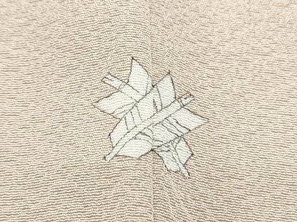 平和屋着物▽上質な色無地　単衣　洗柿色　反端付き　正絹　逸品　CABG2705th