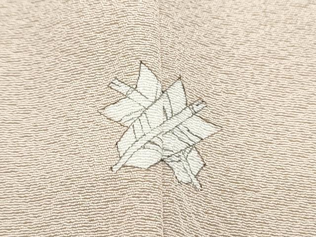 平和屋着物▽上質な色無地　単衣　洗柿色　反端付き　正絹　逸品　CABG2705th