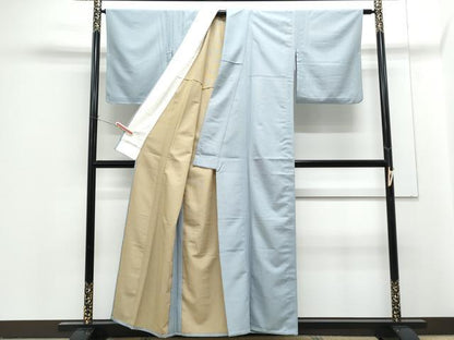 平和屋着物▽江戸小紋　単衣　あられ　洗える着物　CABG2713th