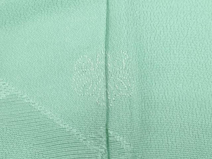 平和屋着物■上質な色無地　亀甲重ね地紋　青磁鼠色　正絹　逸品　CABG2728th