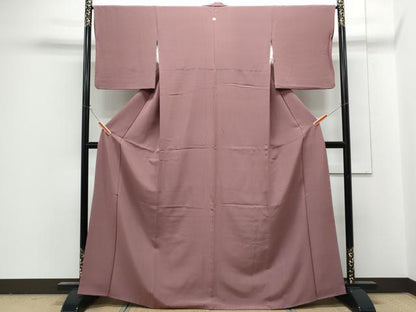 平和屋着物■上質な色無地　浅蘇芳色　正絹　逸品　CABG2730th