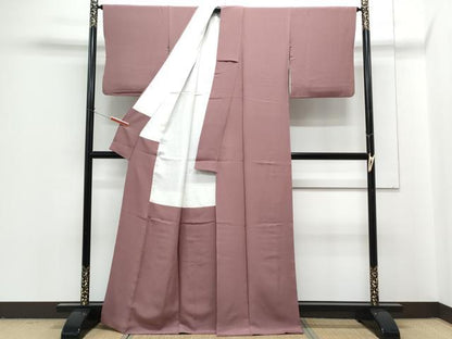 平和屋着物■上質な色無地　浅蘇芳色　正絹　逸品　CABG2730th