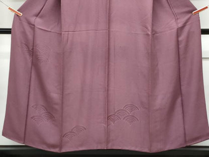 平和屋着物■訪問着　青海波地紋　滅紫色　正絹　逸品　CABG2736th