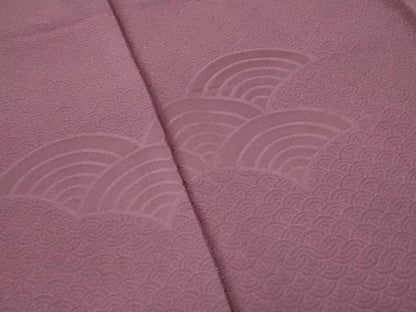 平和屋着物■訪問着　青海波地紋　滅紫色　正絹　逸品　CABG2736th