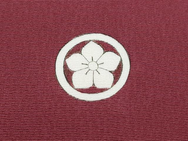 平和屋着物■豪華色留袖　色無地　蓮地紋　葡萄色　正絹　逸品　CABG2743th