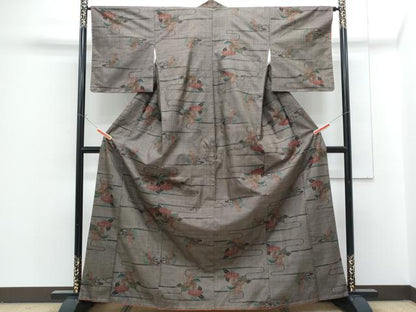 平和屋着物■本場大島紬　7マルキ　エ霞花文　正絹　逸品　未使用　CABG2747th