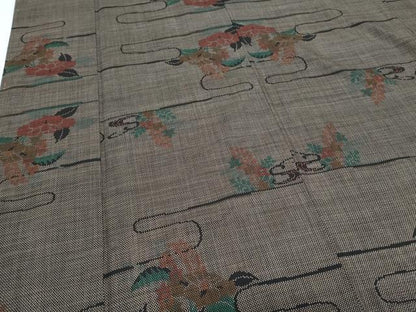 平和屋着物■本場大島紬　7マルキ　エ霞花文　正絹　逸品　未使用　CABG2747th