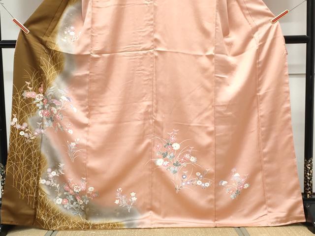 平和屋着物■訪問着 草花文 暈し染め 金彩 正絹 逸品 CABG2752th