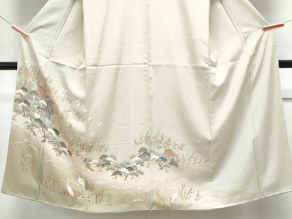平和屋着物■豪華色留袖 飛鳥風景文 暈し染め 金彩 正絹 逸品 CABG2753th