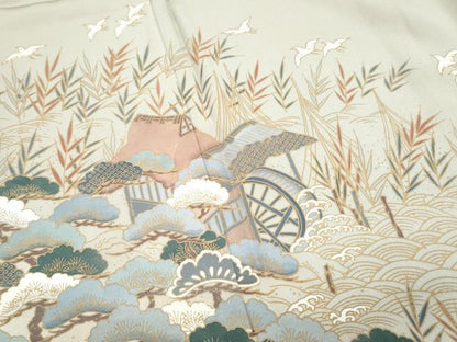 平和屋着物■豪華色留袖 飛鳥風景文 暈し染め 金彩 正絹 逸品 CABG2753th