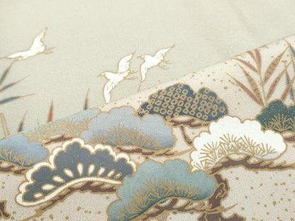 平和屋着物■豪華色留袖 飛鳥風景文 暈し染め 金彩 正絹 逸品 CABG2753th