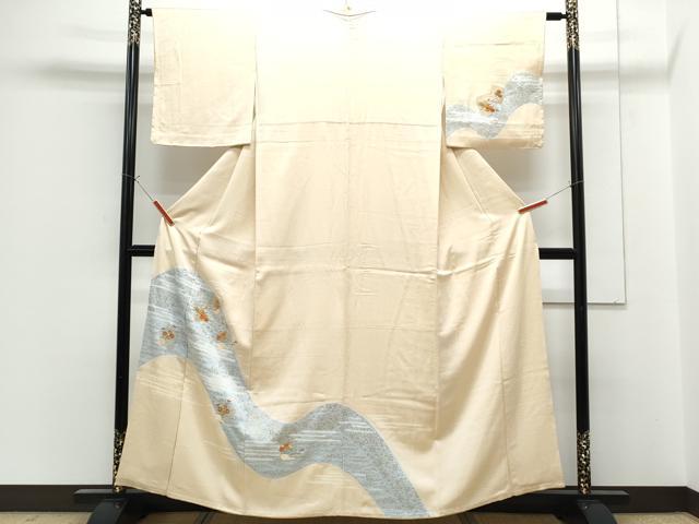 平和屋着物■訪問着　刺繍　色紙重ね花文　金彩　やまと誂製　正絹　逸品　CABG2758th