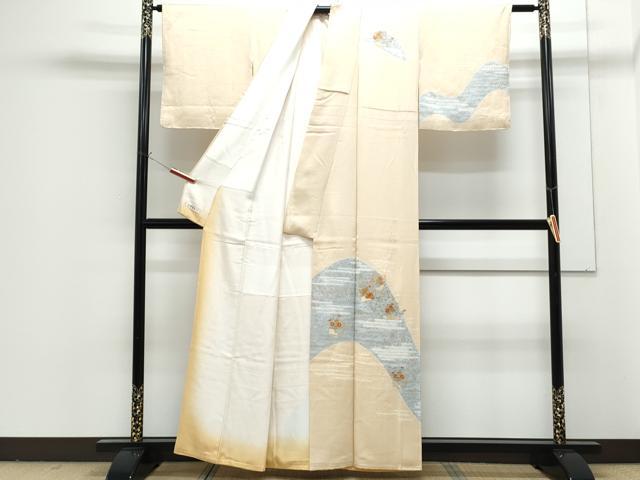 平和屋着物■訪問着　刺繍　色紙重ね花文　金彩　やまと誂製　正絹　逸品　CABG2758th