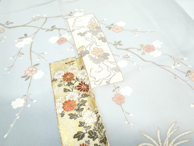平和屋着物■訪問着　駒刺繍　短冊花文　暈し染め　金彩　正絹　逸品　CABG2760th