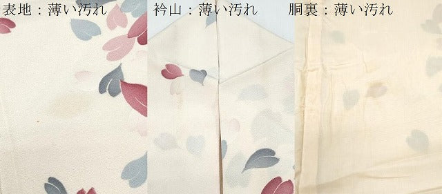 平和屋着物■上質な小紋　舞花びら　正絹　逸品　CABG2782th