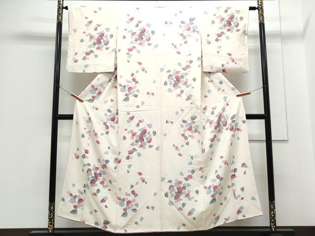 平和屋着物■上質な小紋　舞花びら　正絹　逸品　CABG2782th