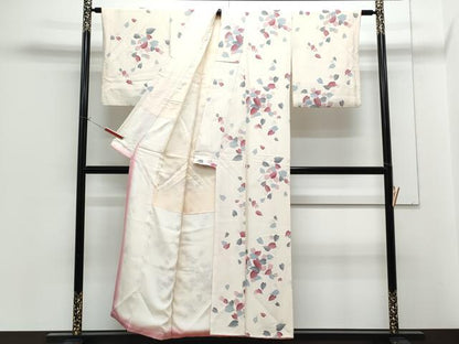 平和屋着物■上質な小紋　舞花びら　正絹　逸品　CABG2782th