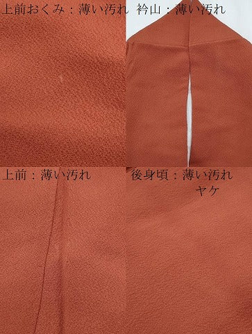 平和屋着物■上質な色無地　樺色　正絹　逸品　CABG2785th