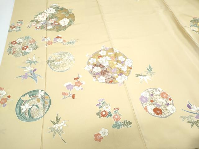 平和屋着物●訪問着　駒刺繍　花車文　金彩　正絹　逸品　CABG2787th