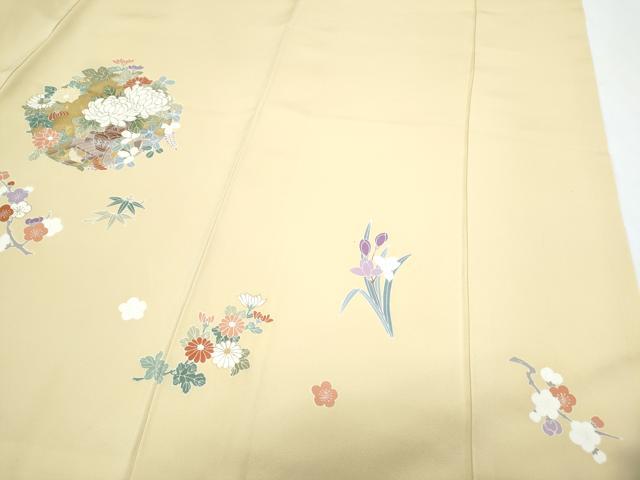 平和屋着物●訪問着　駒刺繍　花車文　金彩　正絹　逸品　CABG2787th