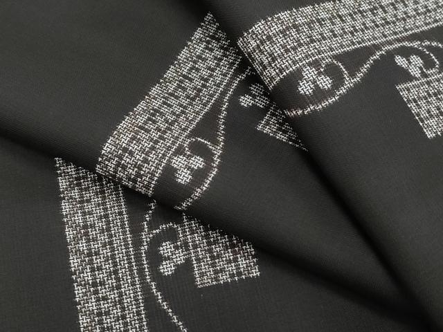 平和屋着物●本場大島紬　9マルキ　吉祥花文　正絹　逸品　CABG2787th