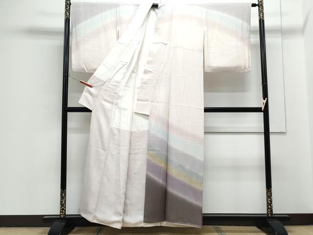 平和屋着物●訪問着　作家物　霞文　暈し染め　金銀彩　正絹　逸品　CABG2791th