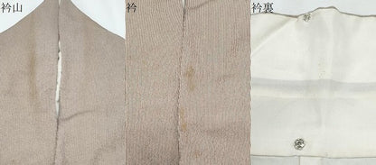 平和屋着物●江戸小紋　万筋　胡桃染色×焦茶色　正絹　逸品　CABG2792th