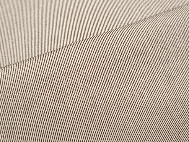 平和屋着物●江戸小紋　万筋　胡桃染色×焦茶色　正絹　逸品　CABG2792th