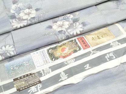 平和屋着物●都喜ヱ門　本場大島紬　舞花季　藤絹織物謹製　証紙付き　正絹　逸品　CABG2797th