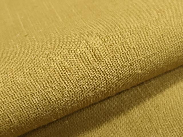 平和屋着物●本場真綿結城紬　色無地　桑茶色　証紙付き　正絹　逸品　CABG2799th