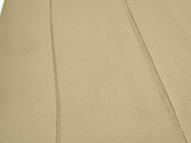 平和屋着物●上質な色無地　本草木染　白橡色　胴抜き仕立て　証紙付き　正絹　逸品　CABG2800th