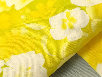 平和屋着物●塩瀬　九寸開き名古屋帯　作家物　花蝶文　正絹　逸品　CABG2805dy