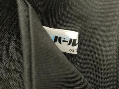 平和屋着物●九寸名古屋帯　草花文　黒地　正絹　逸品　CABG2810dy