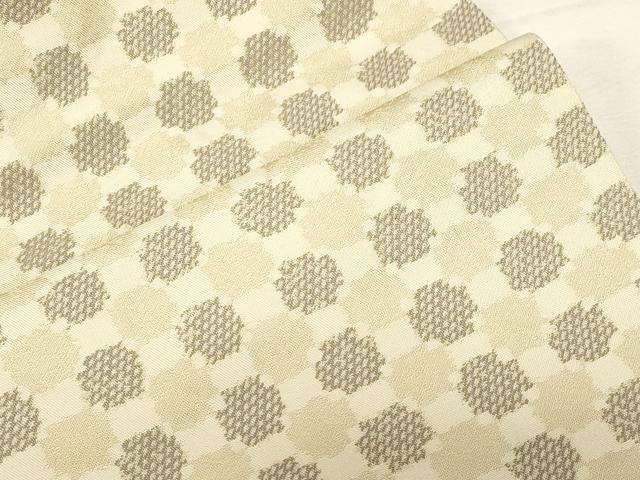 平和屋着物●京都・西陣　織元ブランド　秦流舎　全通柄九寸名古屋帯　幾何学文　正絹　逸品　CABG2820dy