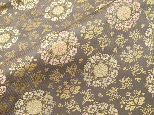 平和屋着物●九寸名古屋帯　花鳥文　金糸　正絹　逸品　CABG2823dy