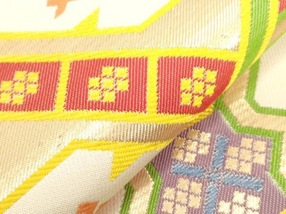 平和屋着物●六通柄　本袋帯　有栖川鹿　金糸　正絹　逸品　CABG2843dy