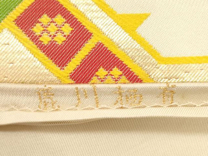 平和屋着物●六通柄　本袋帯　有栖川鹿　金糸　正絹　逸品　CABG2843dy