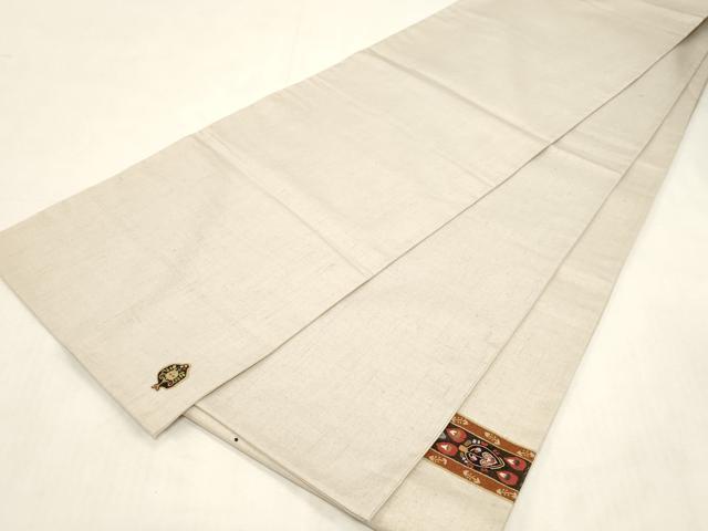 平和屋着物●中国三大刺繍　総相良刺繍　太鼓柄袋帯　紬地　幾何学花文　正絹　逸品　CABG2847dy