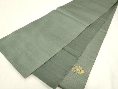 平和屋着物▽太鼓柄袋帯　スリーシーズン　春夏秋　黄金繭　花兎　正絹　逸品　CABG2849dy