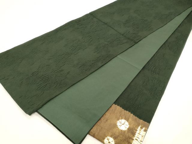 平和屋着物●太鼓柄袋帯　杢目絞　流水文　正絹　逸品　未使用　CABG2851dy